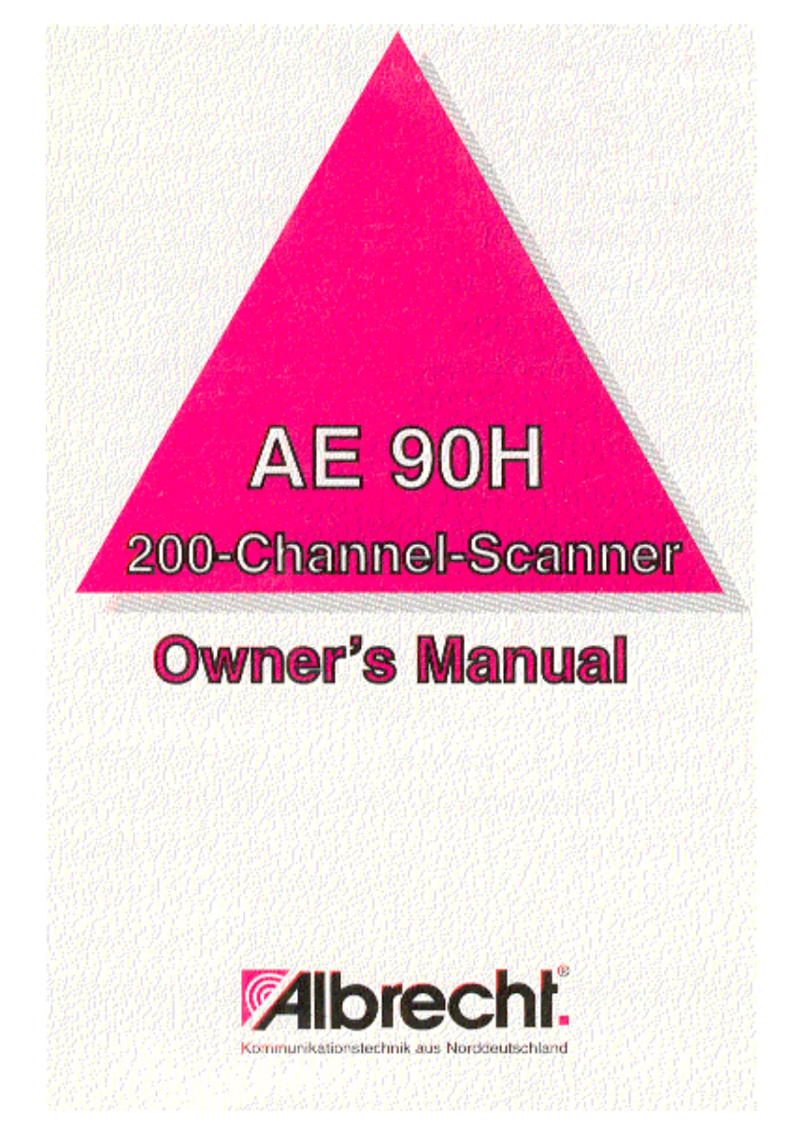 Page n°1 - Manuel utilisateur Albrecht AE90H