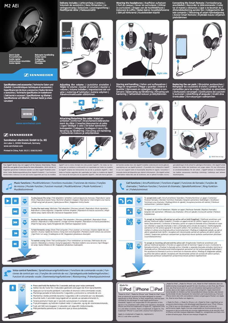 Page n°1 - Manuel utilisateur Sennheiser Momentum 2 AEG