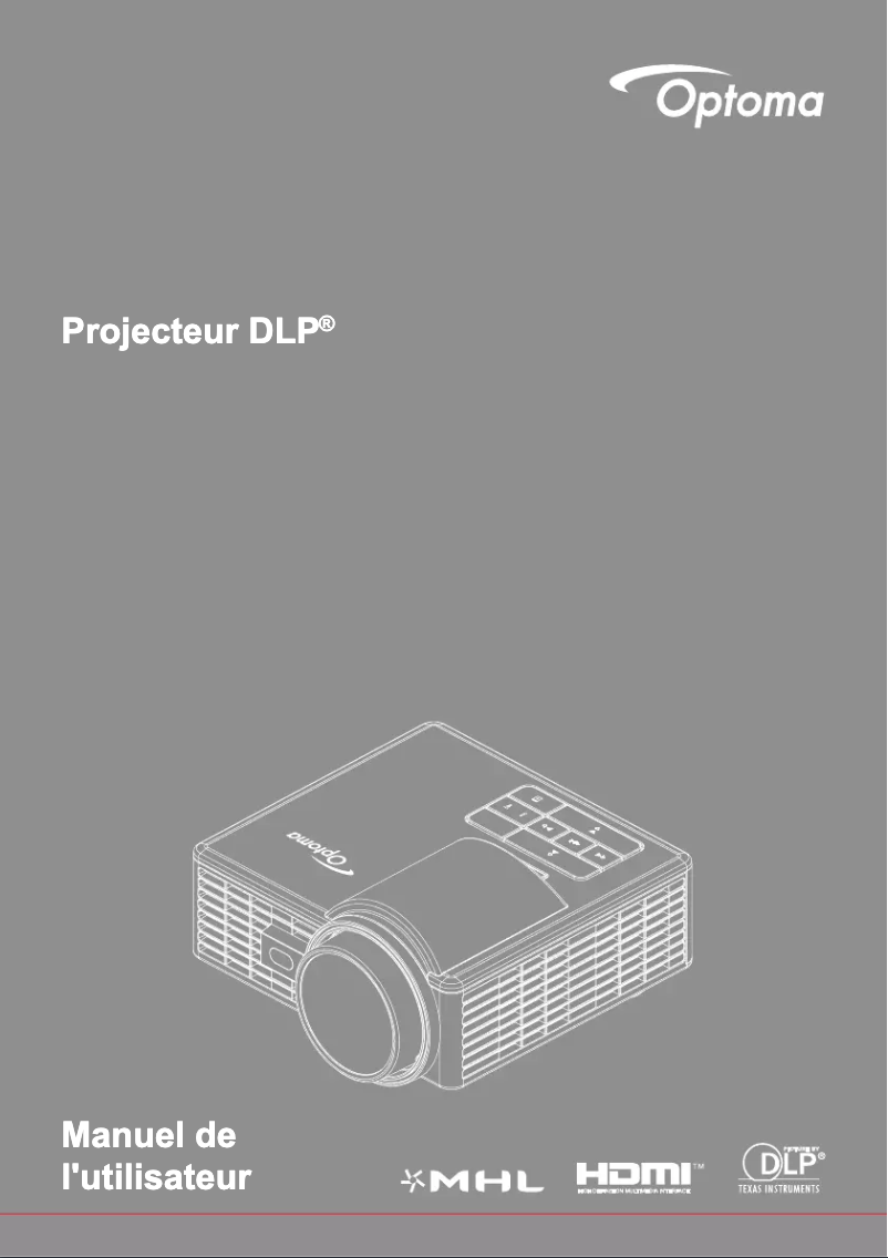 Page n°1 - Manuel utilisateur Optoma ML1050ST+
