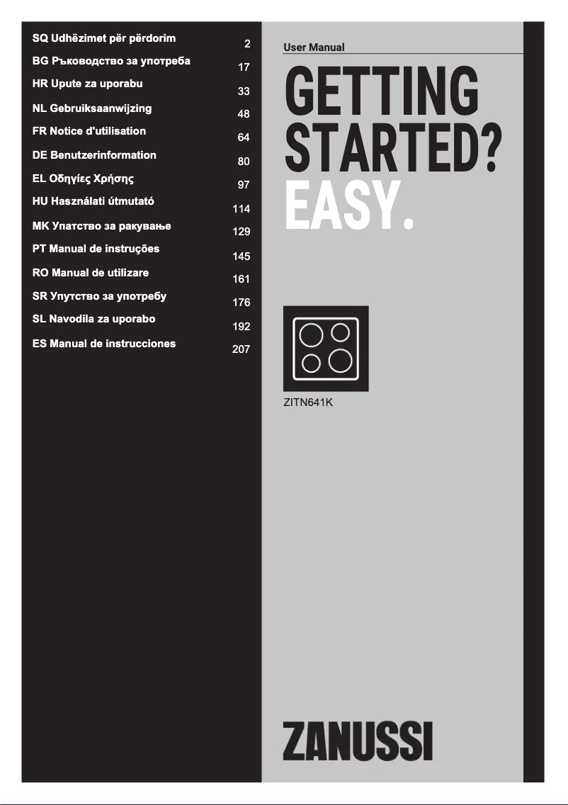 Page n°1 - Manuel utilisateur Zanussi ZITN641K