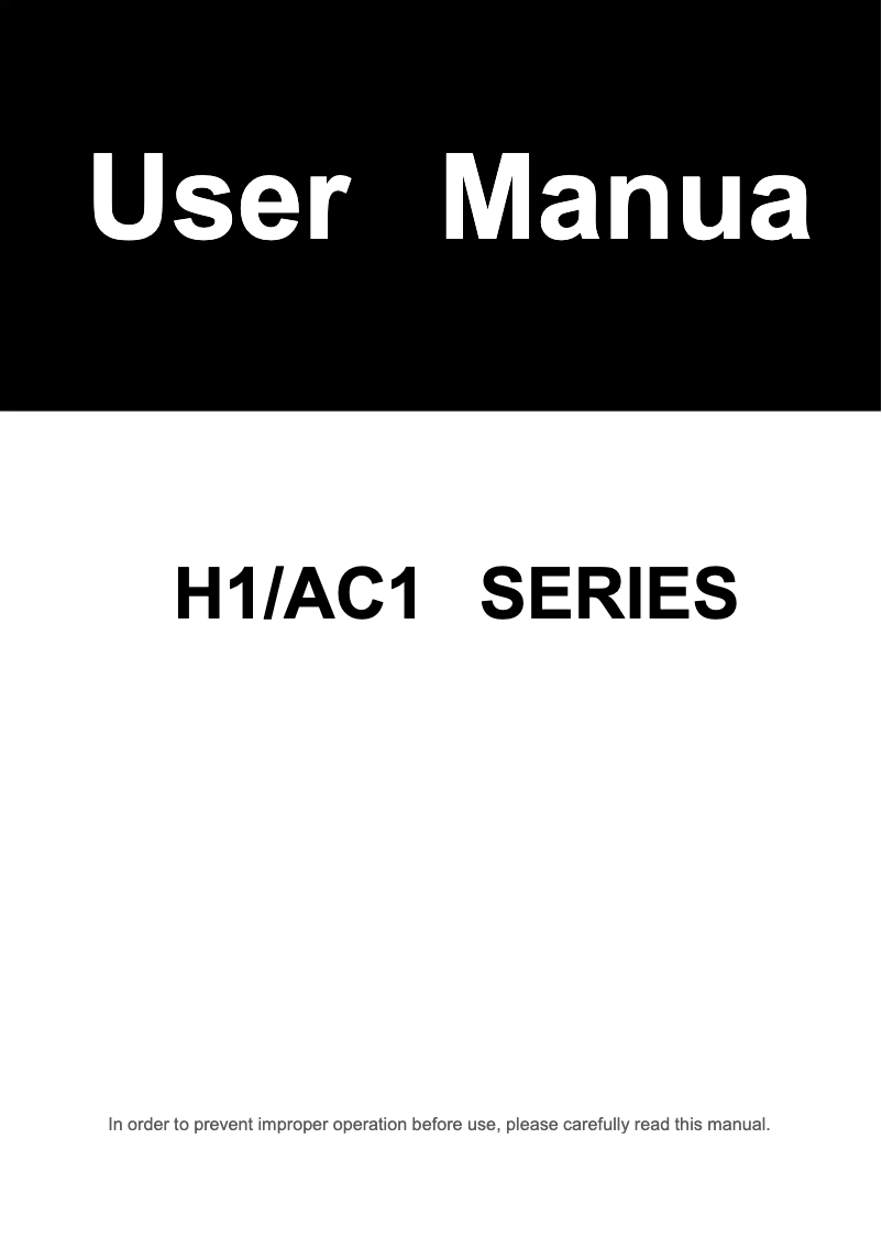 Page n°1 - Manuel utilisateur FOX ESS H1-3.7-E