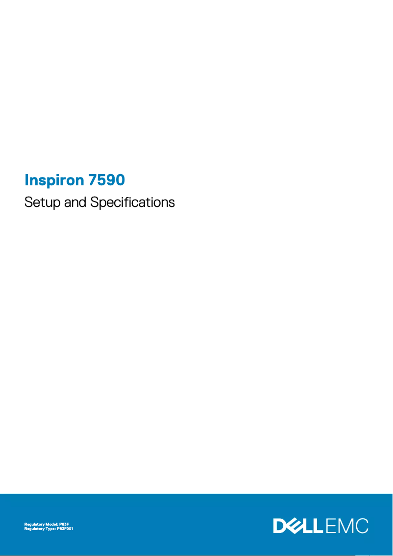 Image de la première page du manuel de l'appareil Inspiron 7590