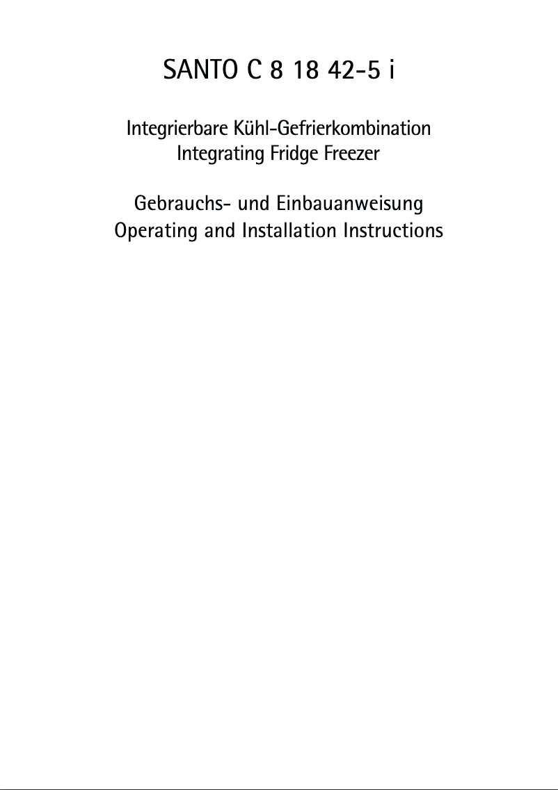 Page 1 de la notice Manuel utilisateur AEG SC 81842 5I