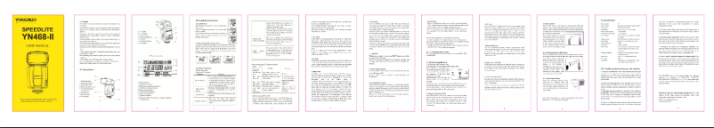 Image de la première page du manuel de l'appareil Speedlite YN468-II