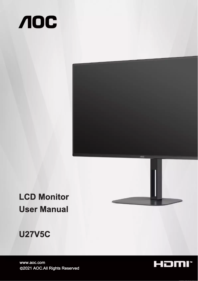 Page 1 de la notice Manuel utilisateur AOC U27V5C