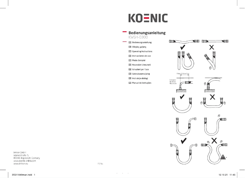 Page 1 de la notice Manuel utilisateur Koenic KWSH-0300