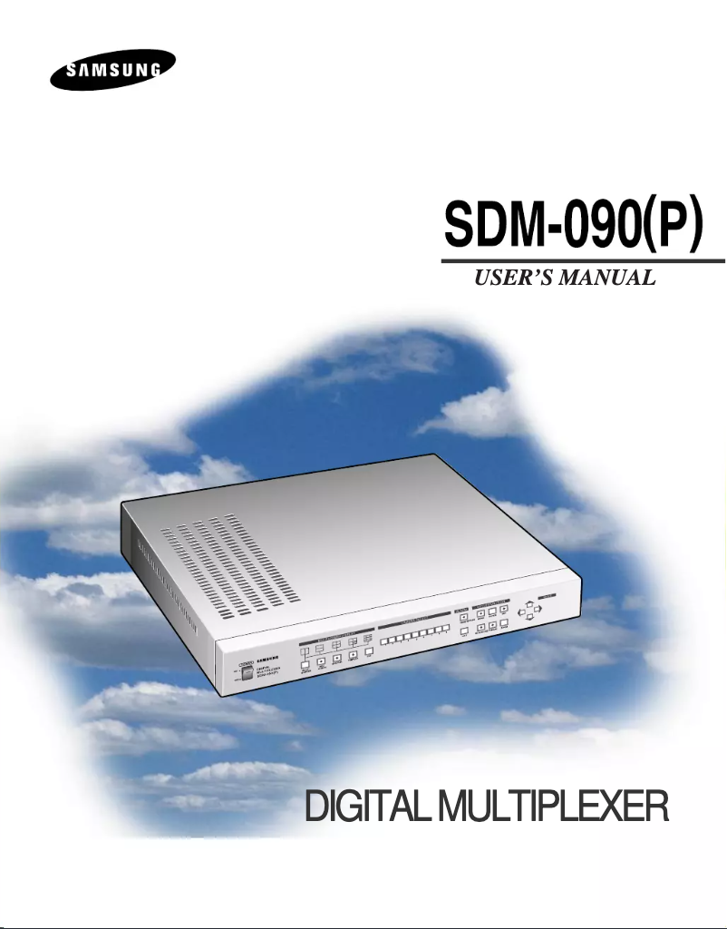 Image de la première page du manuel de l'appareil SDM-090P
