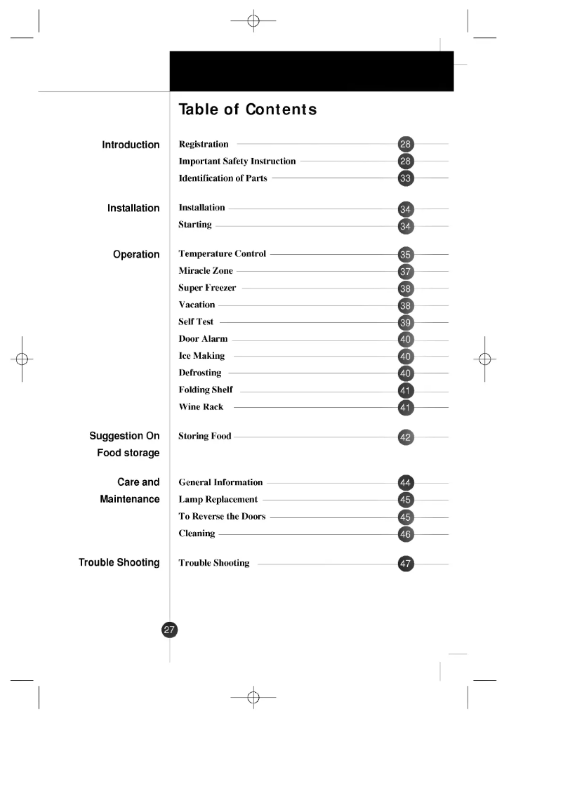 Page 1 de la notice Manuel utilisateur LG GR-429QUJA