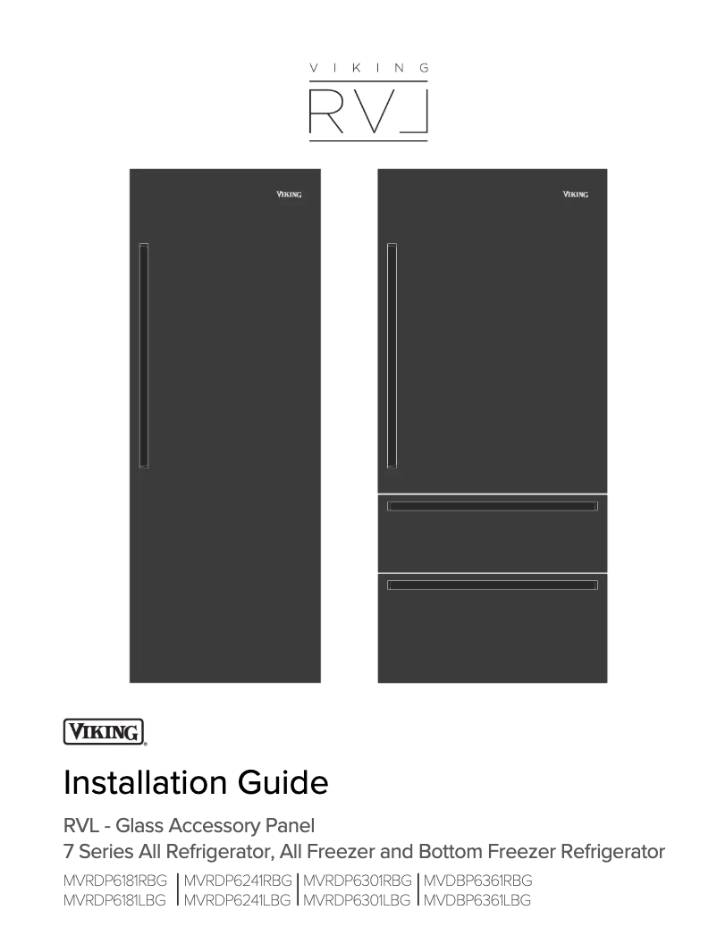 Page 1 de la notice Guide d'installation Viking FFI7180WL
