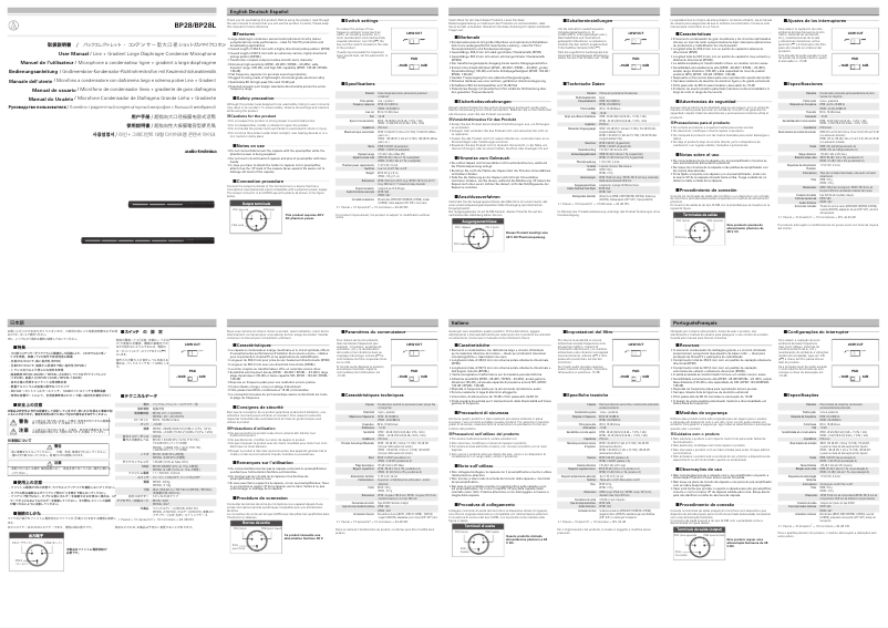 Página 1 del manual Manual de usuario Audio-Technica BP28