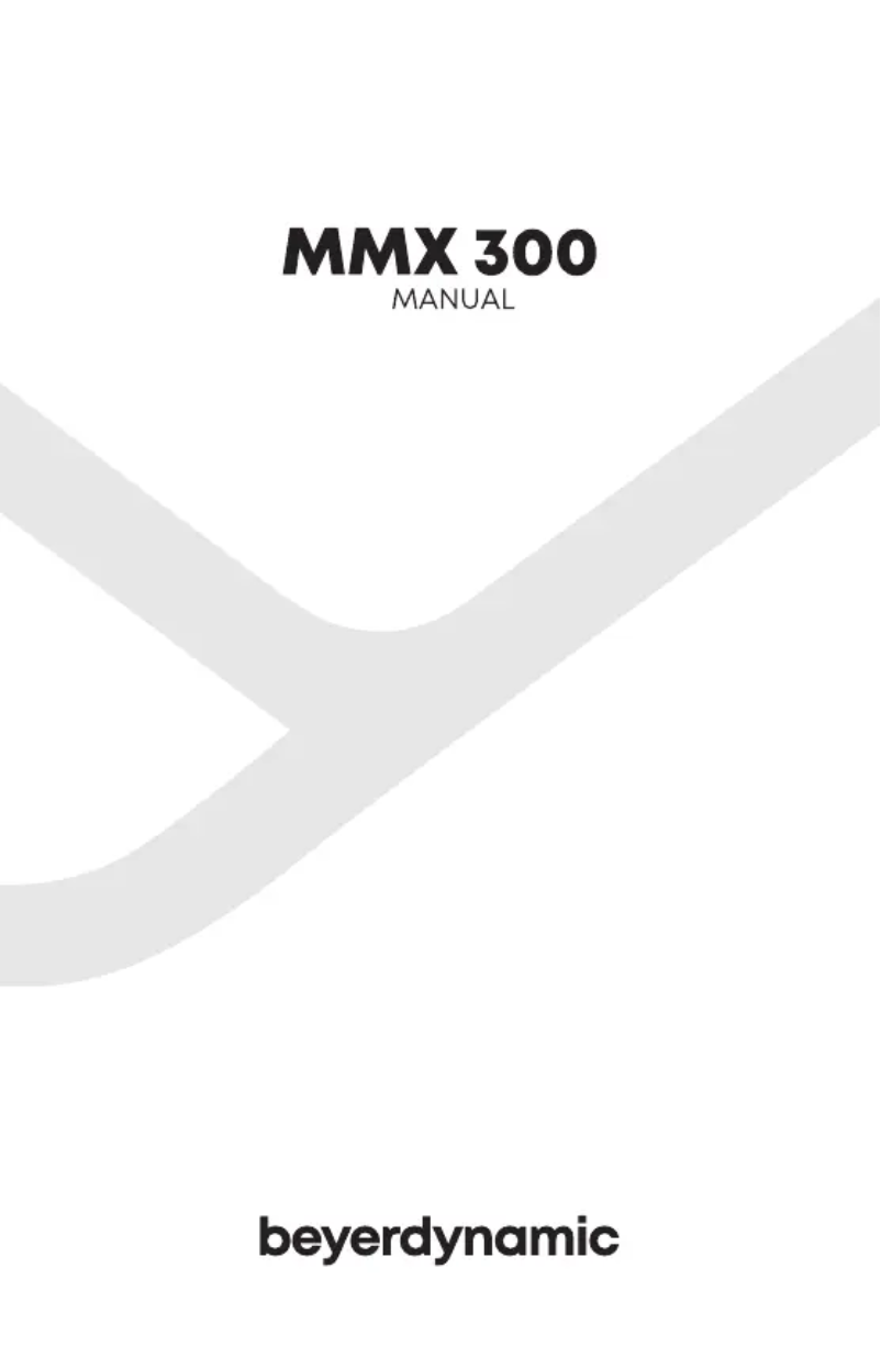 Page n°1 - Manuel utilisateur Beyerdynamic MMX 300