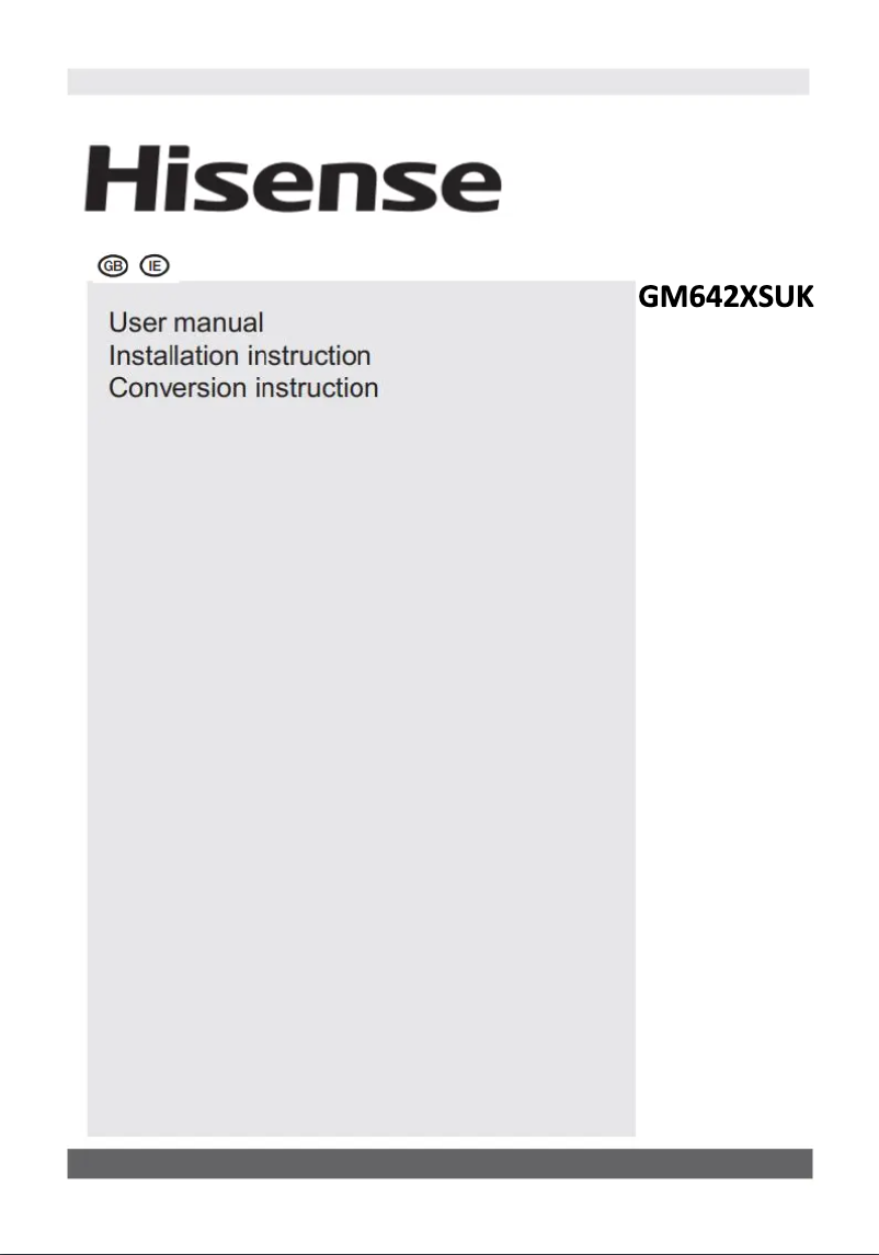 Page 1 de la notice Manuel utilisateur Hisense BI6061GSUK