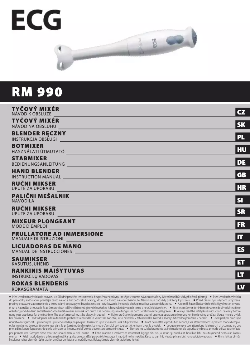 Page n°1 - Manuel utilisateur ECG RM 990