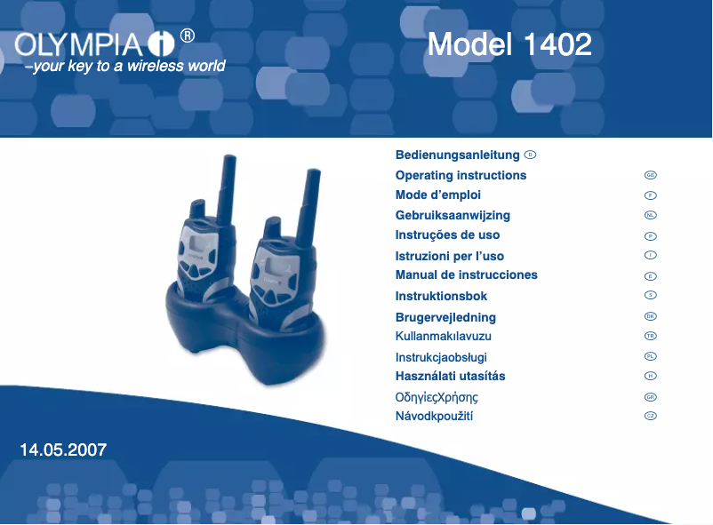 Image de la première page du manuel de l'appareil 1402
