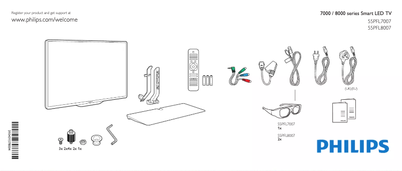 First page image of the manual for 55PFL8007T