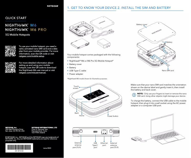 Page n°1 - Guide de démarrage rapide Netgear Nighthawk M6 Pro