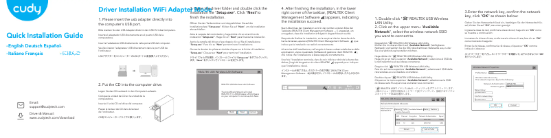 Página 1 del manual Guía de instalación Cudy WU650