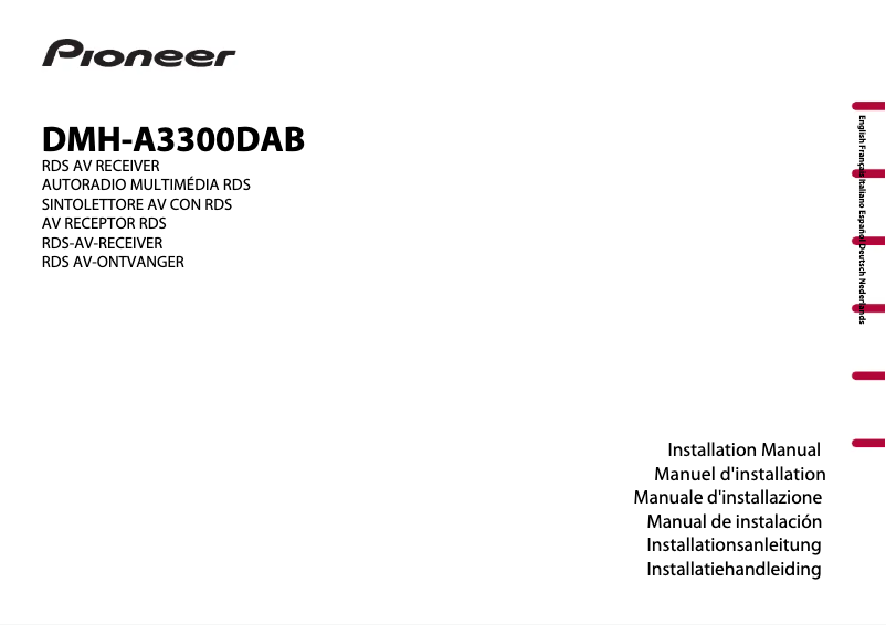 Page n°1 - Manuel utilisateur Pioneer DMH-A3300DAB