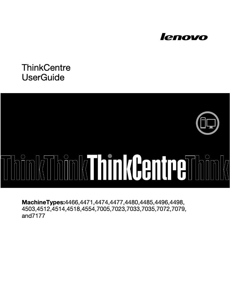 Page 1 de la notice Manuel utilisateur Lenovo ThinkCentre 7177