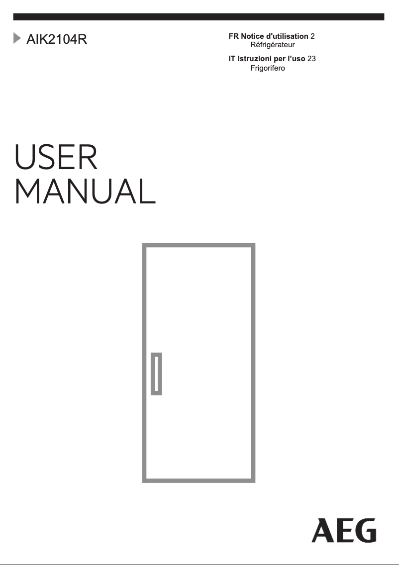 Image de la première page du manuel de l'appareil AIK2104R