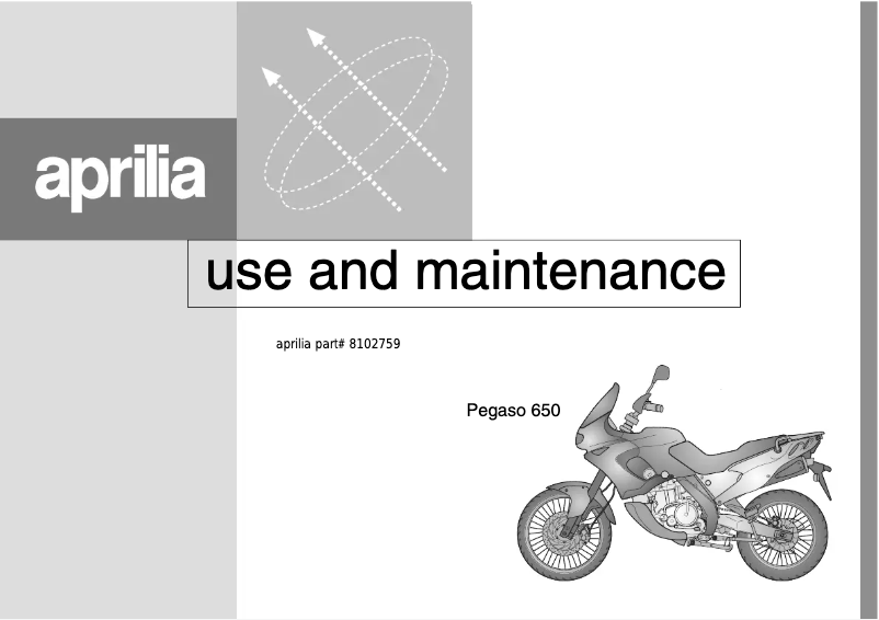 Image de la première page du manuel de l'appareil Pegaso 650 (1996)
