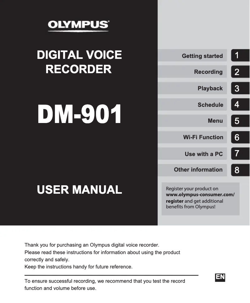 First page image of the manual for DM-901