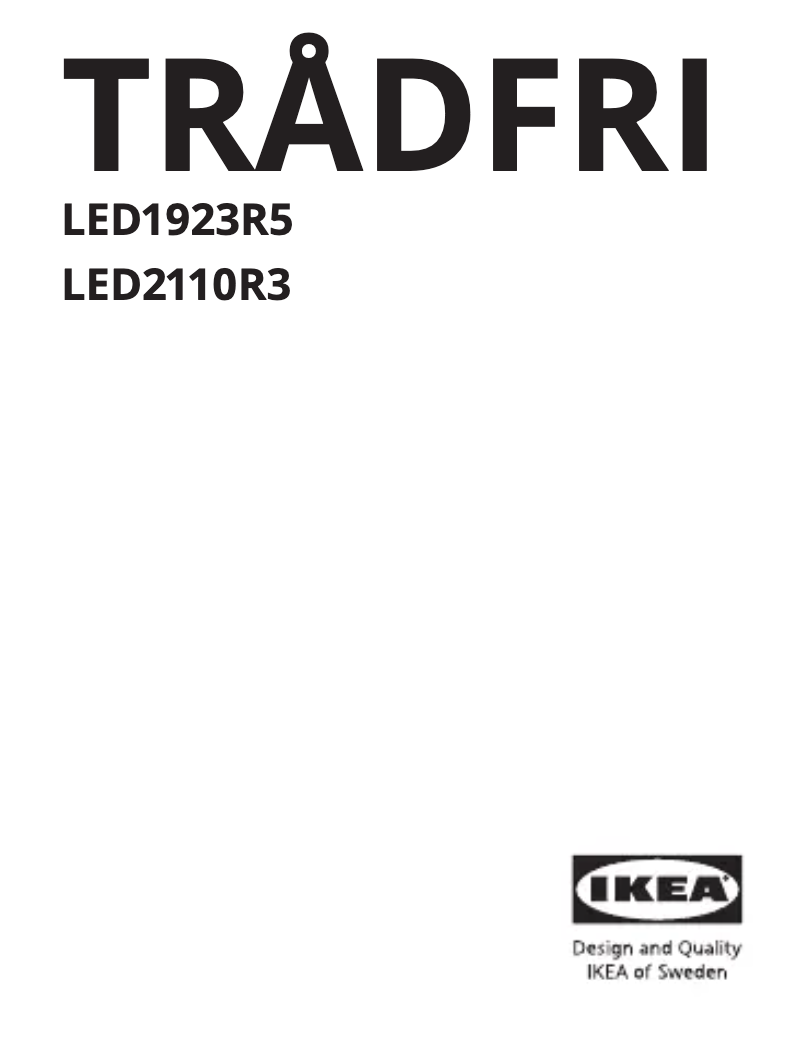 Página 1 del manual Manual de usuario Ikea TRÅDFRI 105.474.91