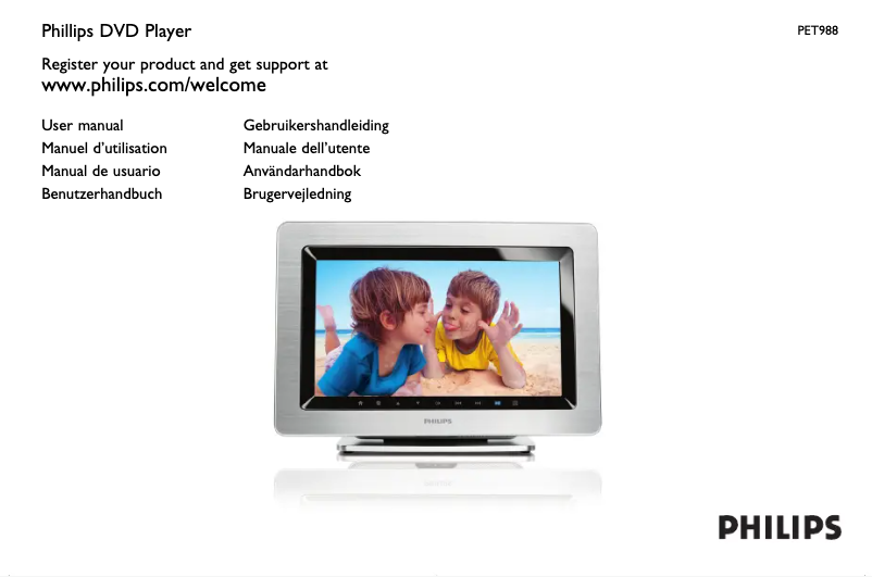 Page 1 of the manual User Manual Philips PET988