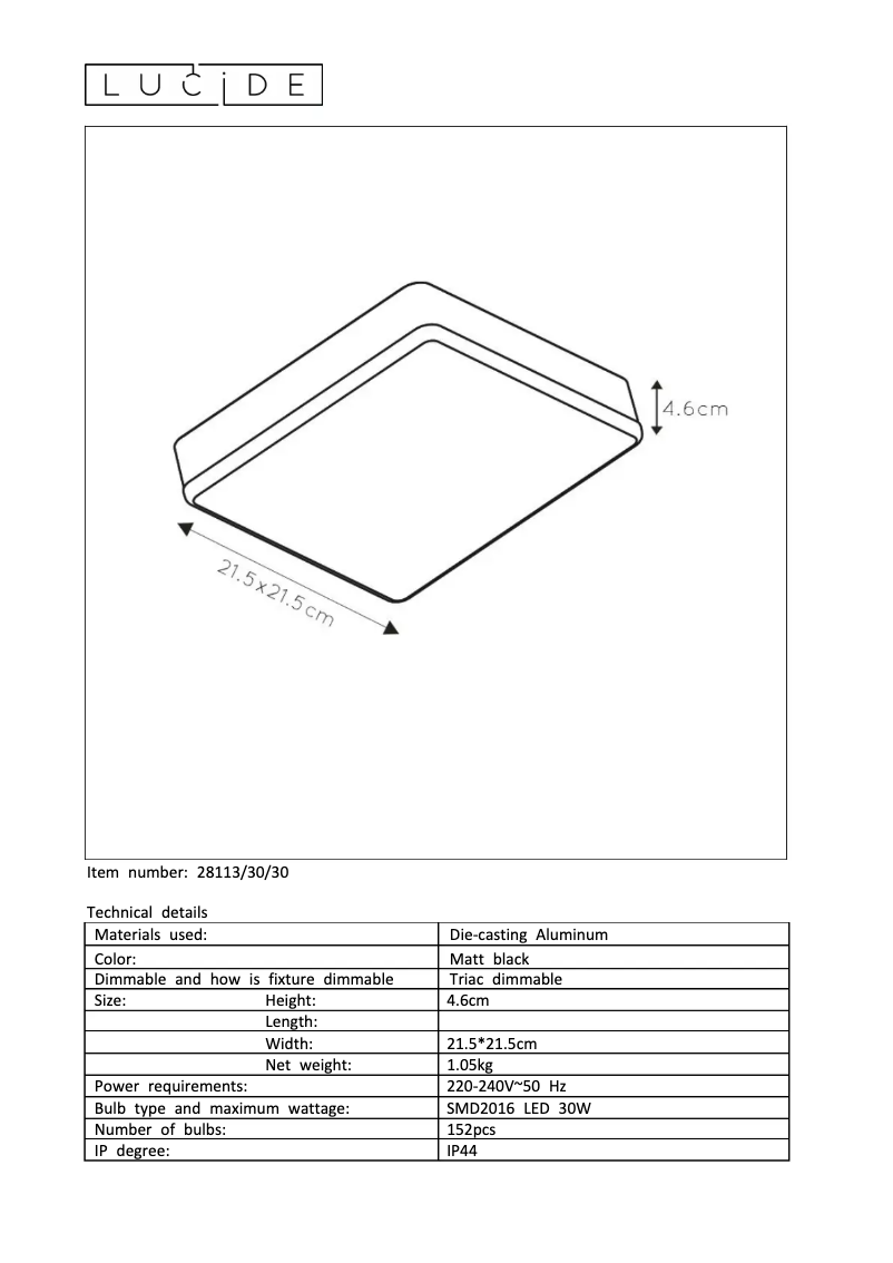 Image de la première page du manuel de l'appareil Ceres 28113/30/30