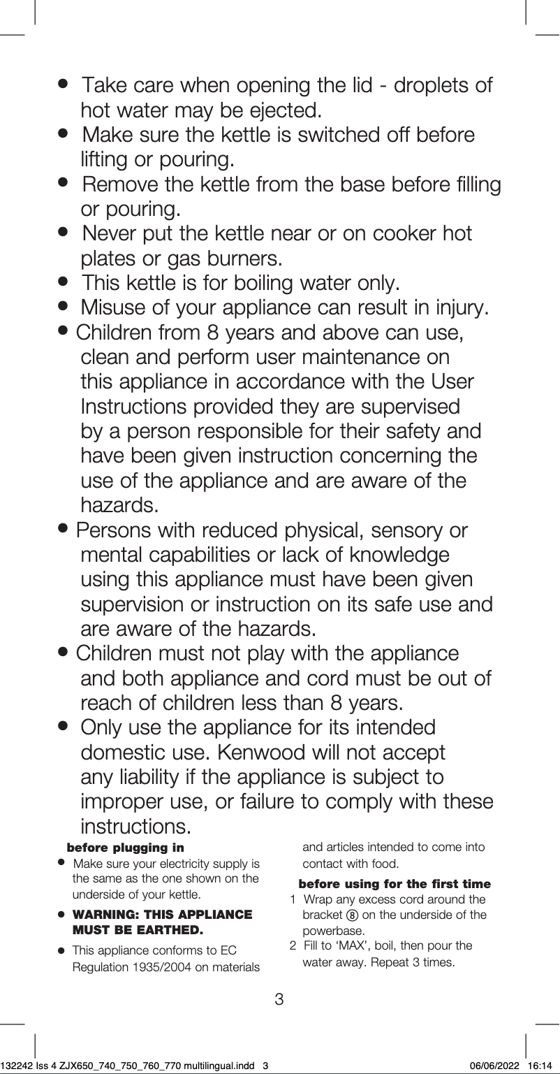 Page 1 de la notice Manuel utilisateur Kenwood KMix ZJX650