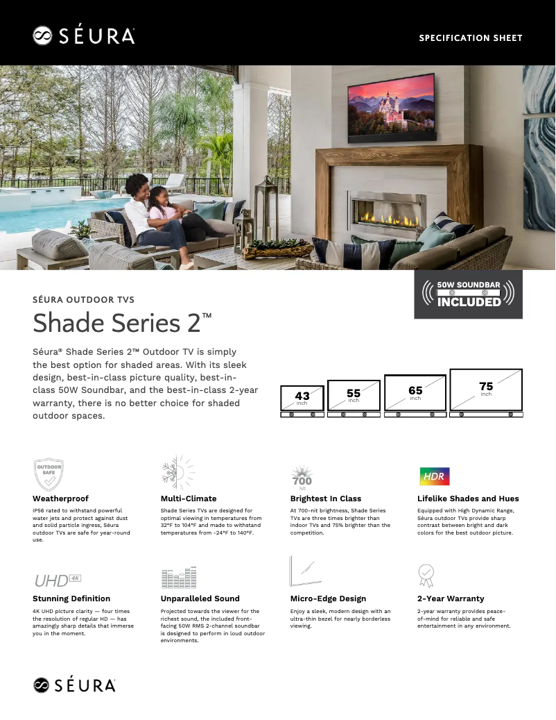 Image de la première page du manuel de l'appareil Shade SHD2-65