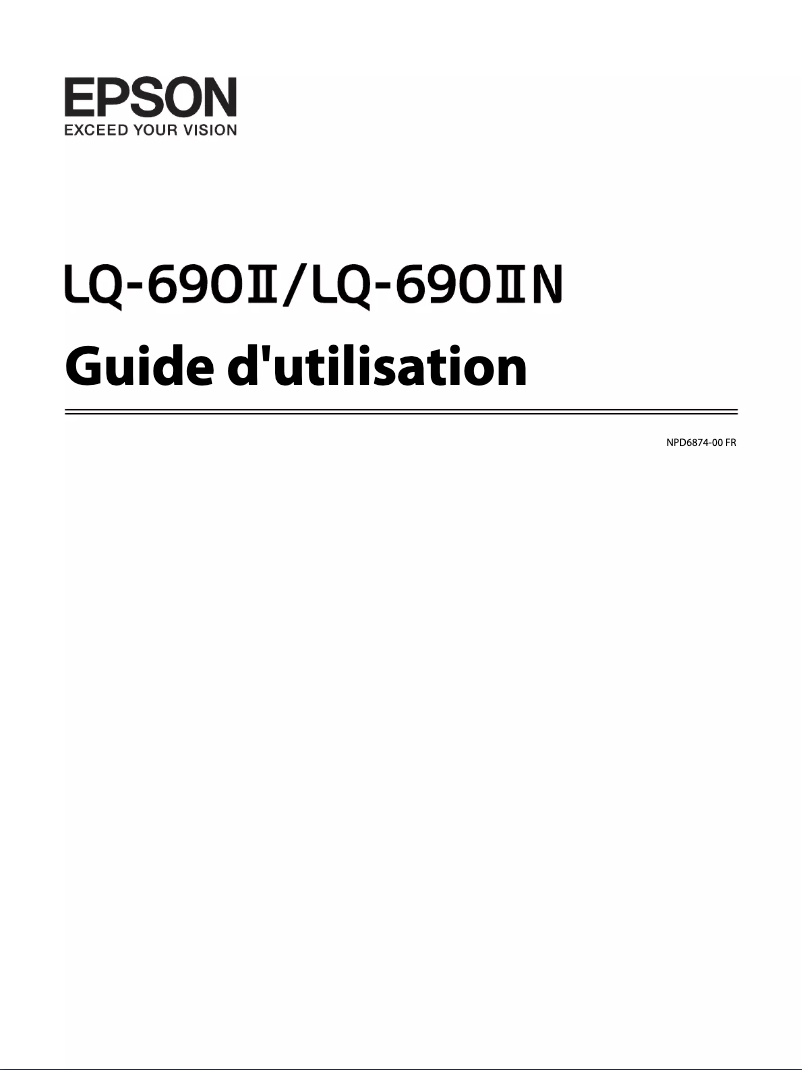 Image de la première page du manuel de l'appareil LQ-690II