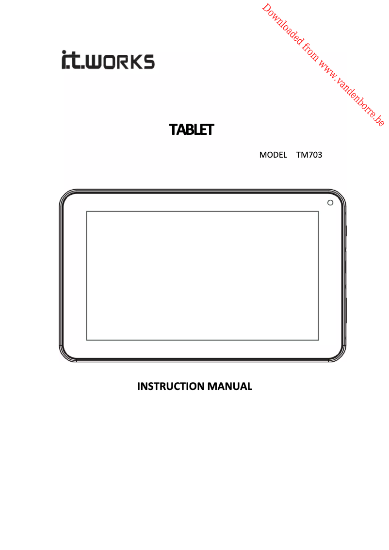 Image de la première page du manuel de l'appareil TM703