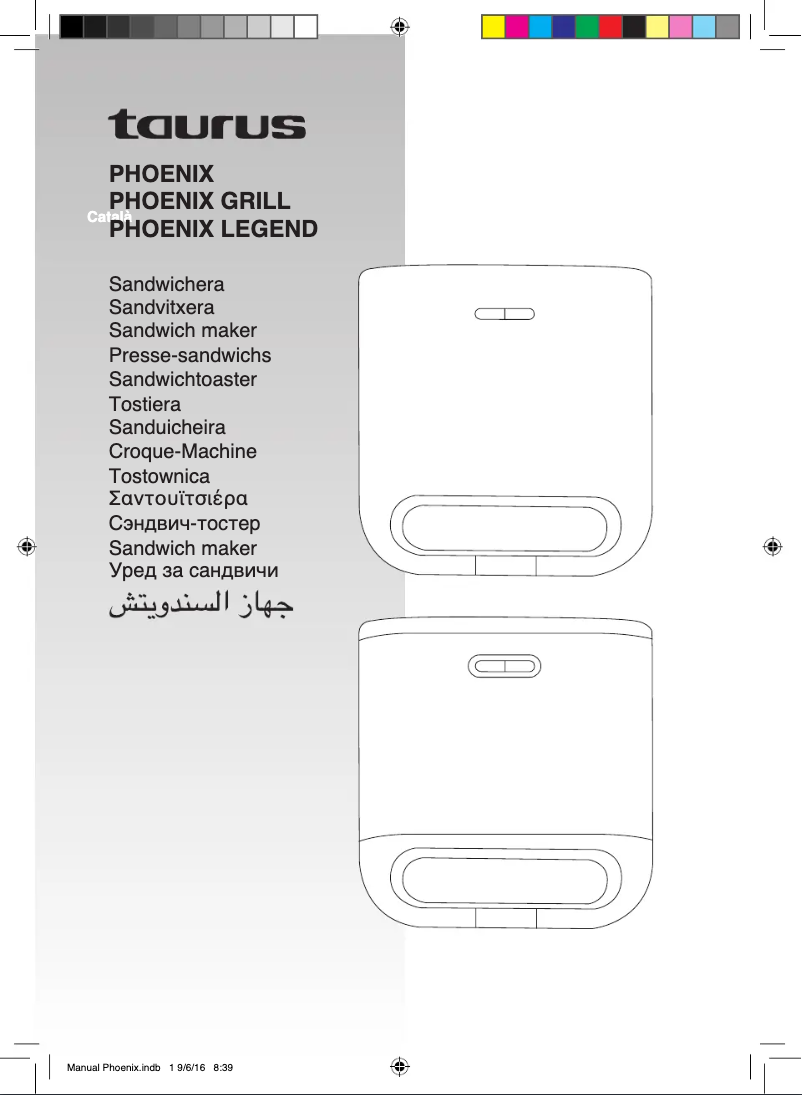 Page 1 de la notice Manuel utilisateur Taurus MySandwich Grill