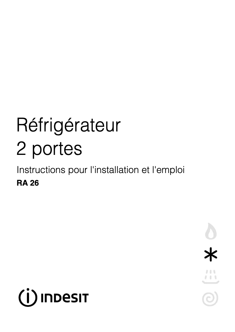 Image de la première page du manuel de l'appareil RA 26 (FR)