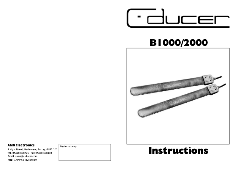 Page 1 de la notice Manuel utilisateur C-Ducer B1000