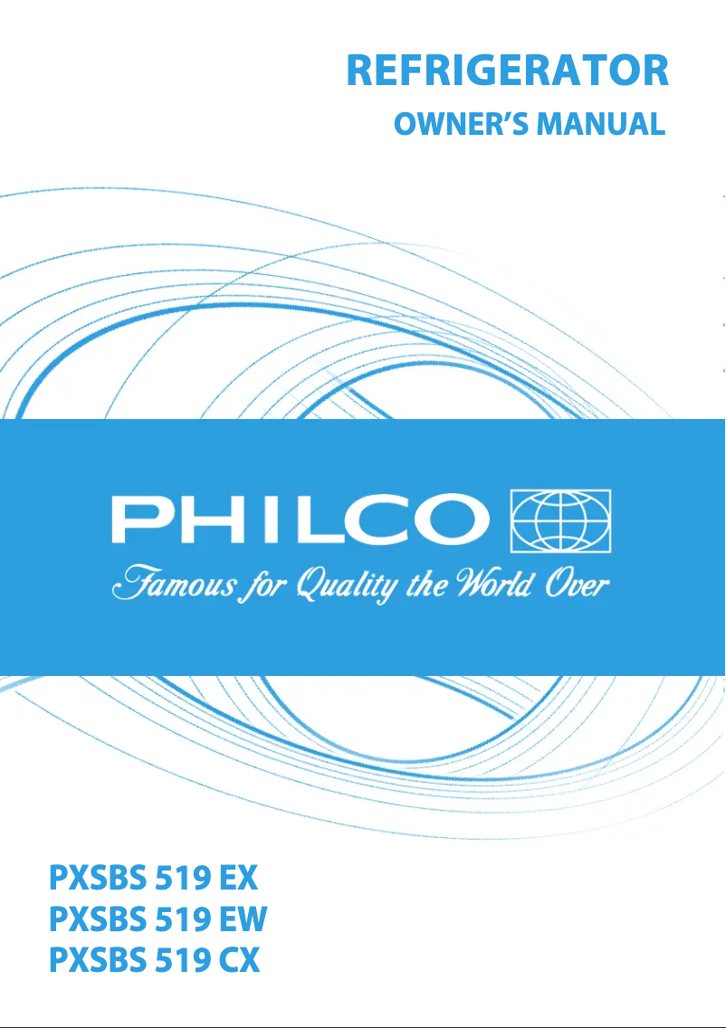 Page 1 de la notice Manuel utilisateur Philco PXSBS 519 CX