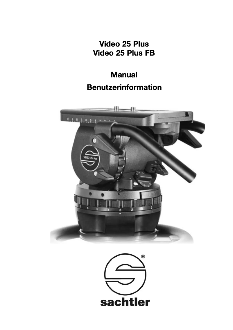 Page 1 de la notice Manuel utilisateur Sachtler Video 25 Plus