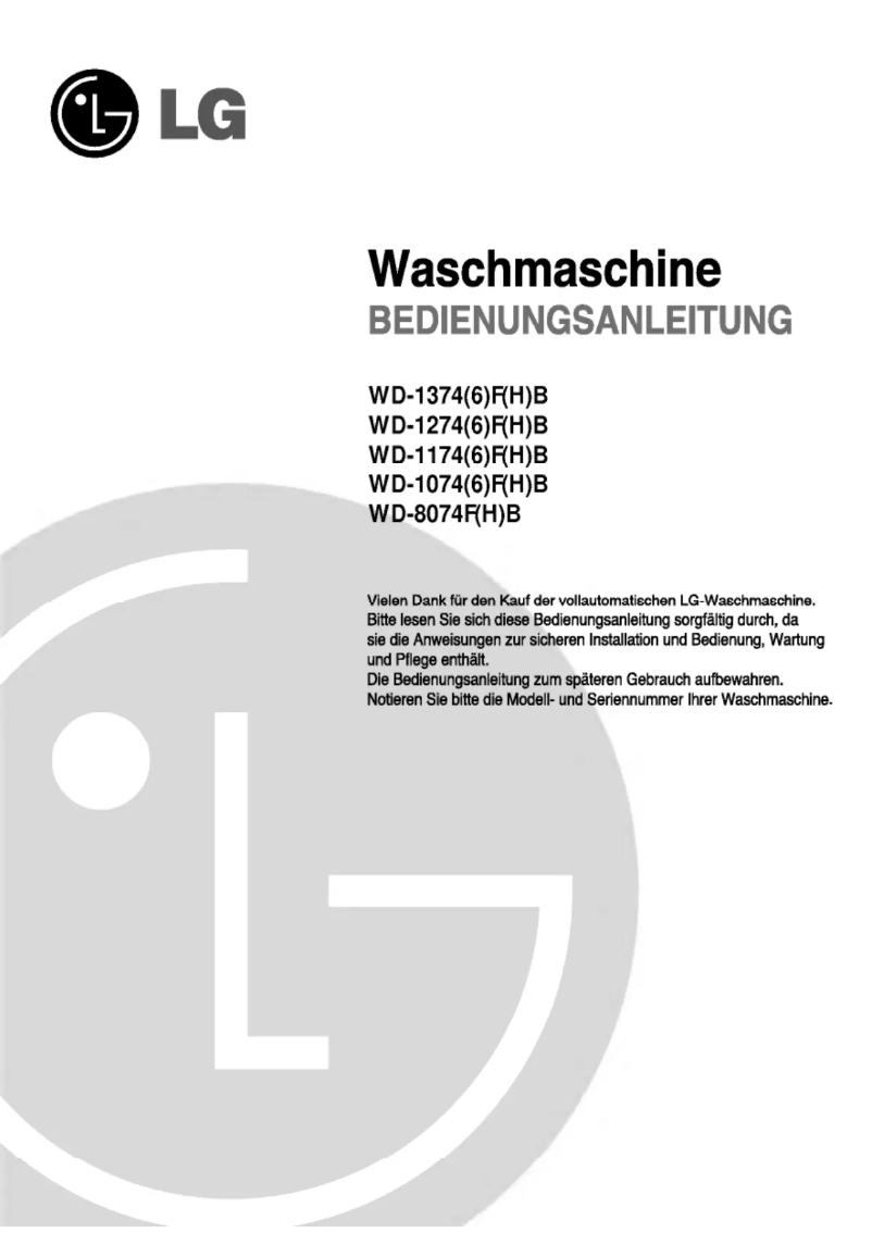 Página 1 del manual Manual de usuario LG WD-1374FB