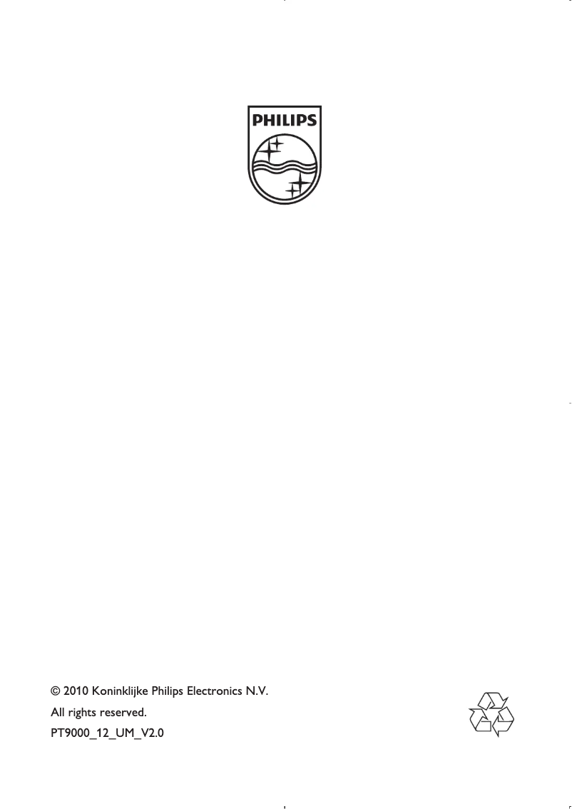 Image de la première page du manuel de l'appareil PT9000