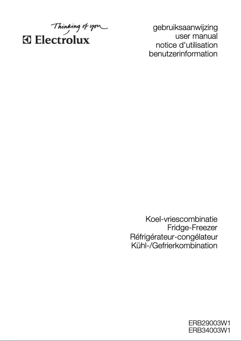 Page 1 de la notice Manuel utilisateur Electrolux ERB 34003 W1