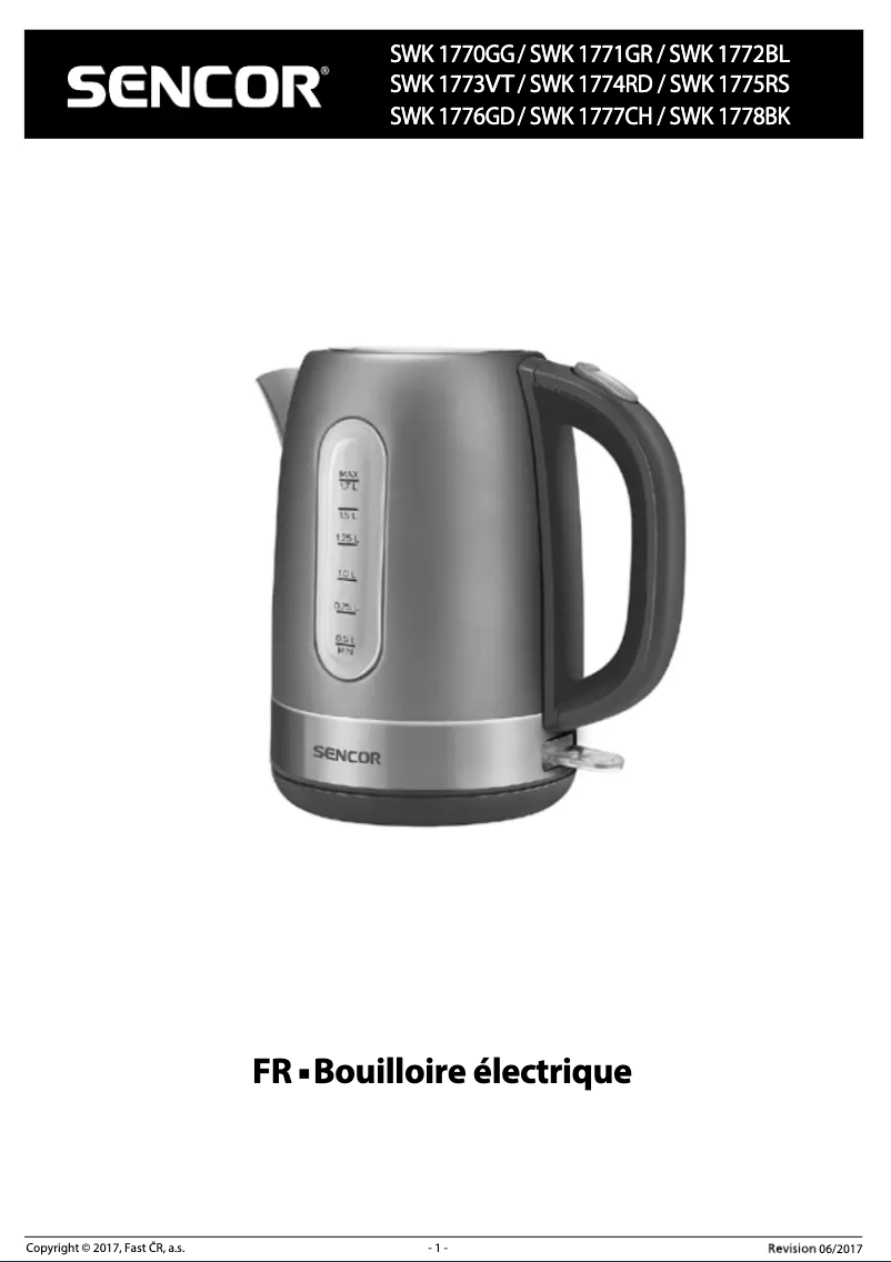 Image de la première page du manuel de l'appareil SWK 1775RS
