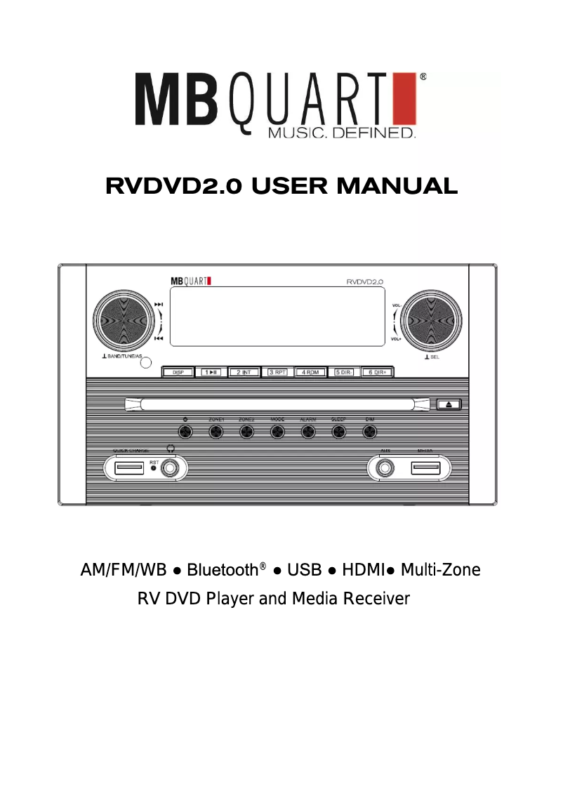 Page 1 de la notice Manuel utilisateur MB Quart RVDVD2.0