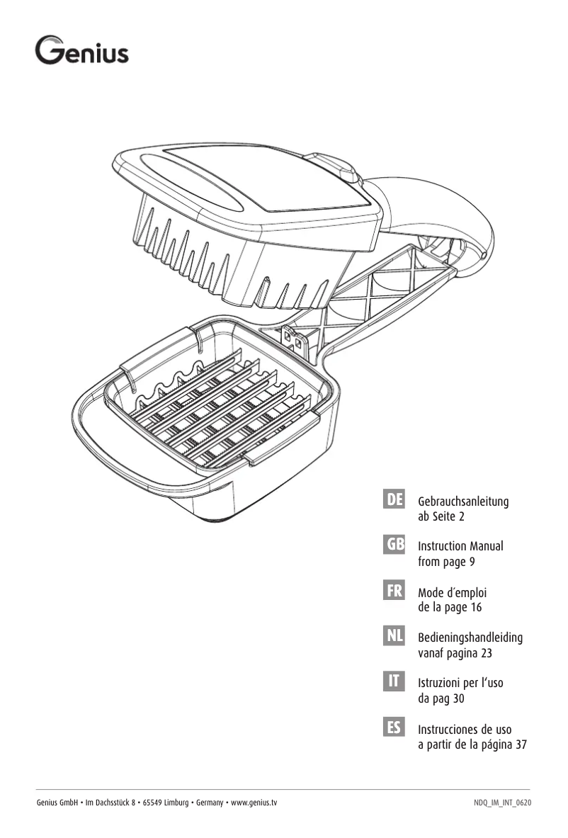 Image de la première page du manuel de l'appareil Nicer Dicer Quick