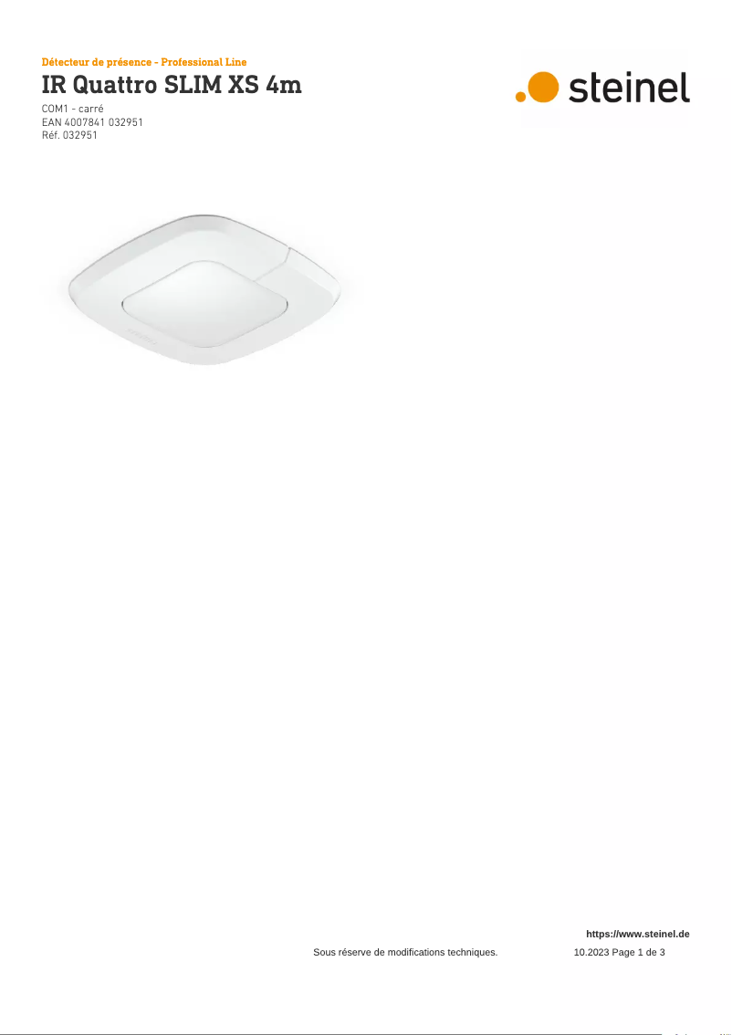 Página 1 del manual Diagrama de cableado Steinel IR Quattro Slim XS COM1