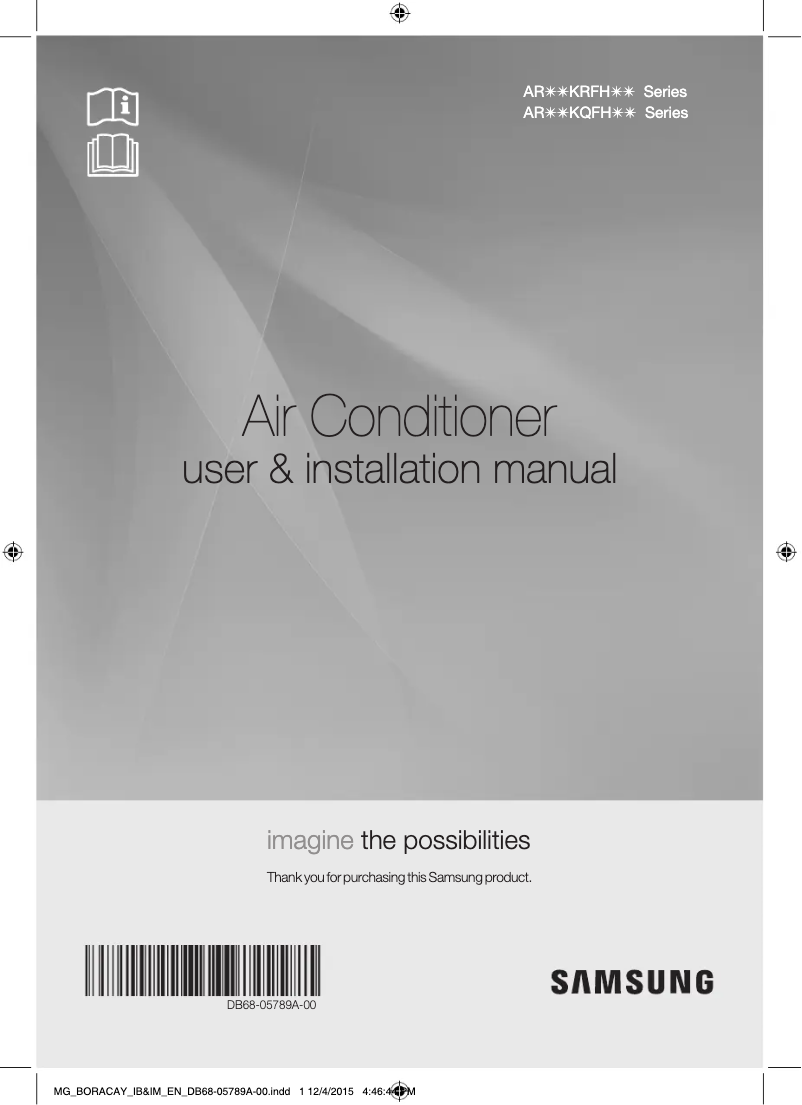 Page n°1 - Manuel utilisateur Samsung AR24KQFHCWKNMG