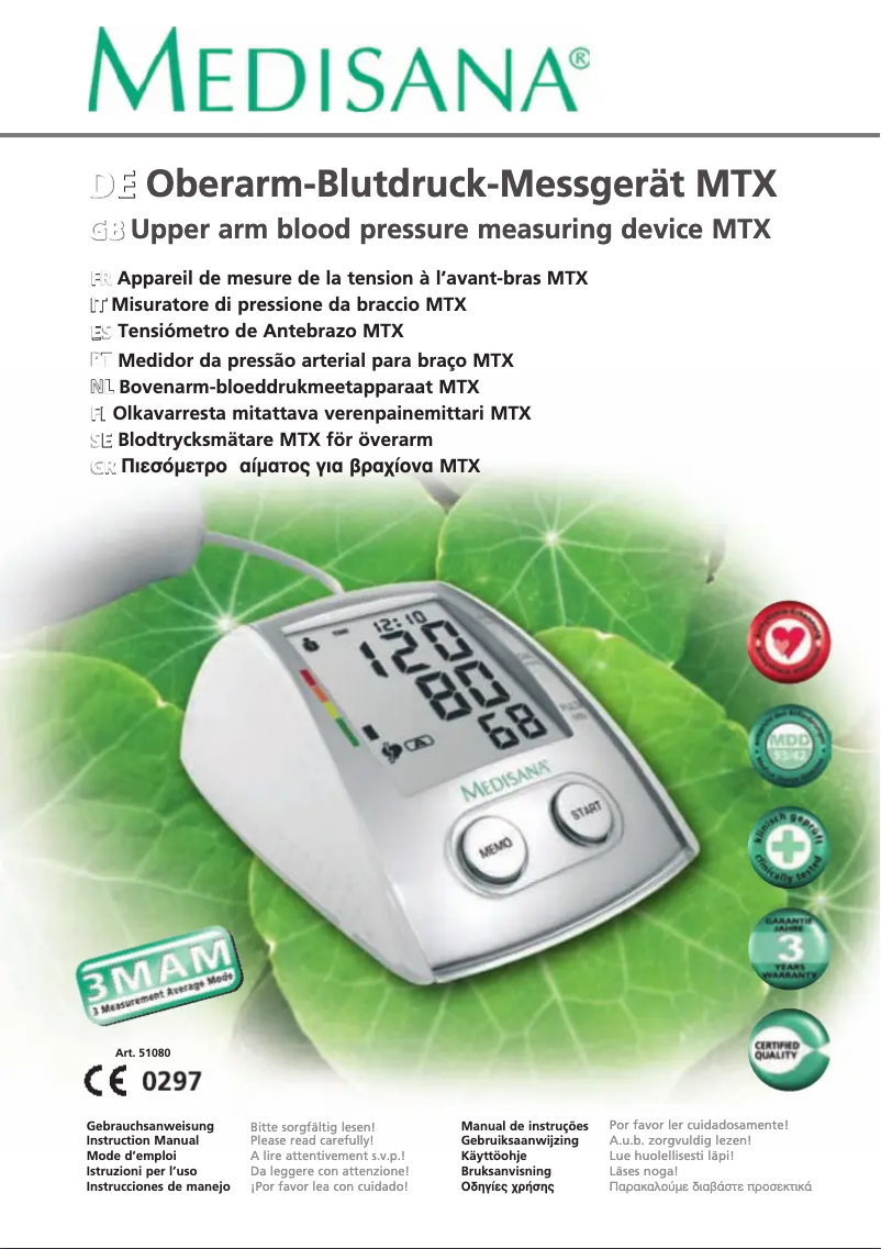 Imagen de la primera página del manual del dispositivo 51080 MTX