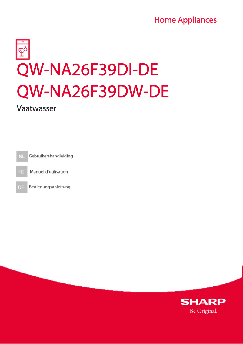 Page n°1 - Manuel utilisateur Sharp QW-NA26F39DW-DE