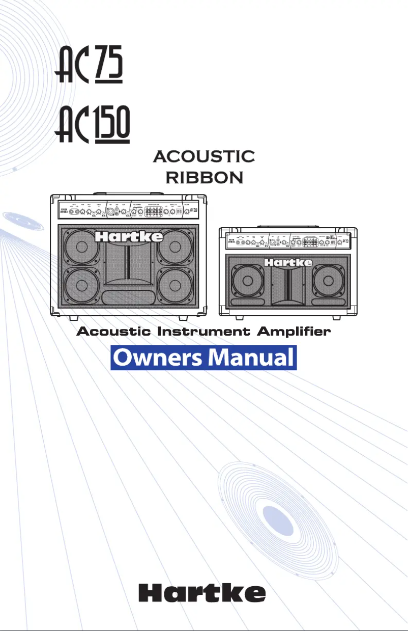 Page 1 de la notice Manuel utilisateur Hartke AC150