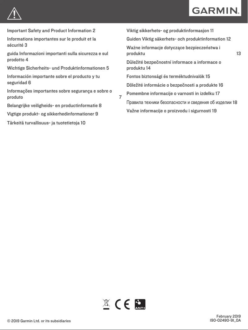 Image de la première page du manuel de l'appareil Cadence Sensor 2